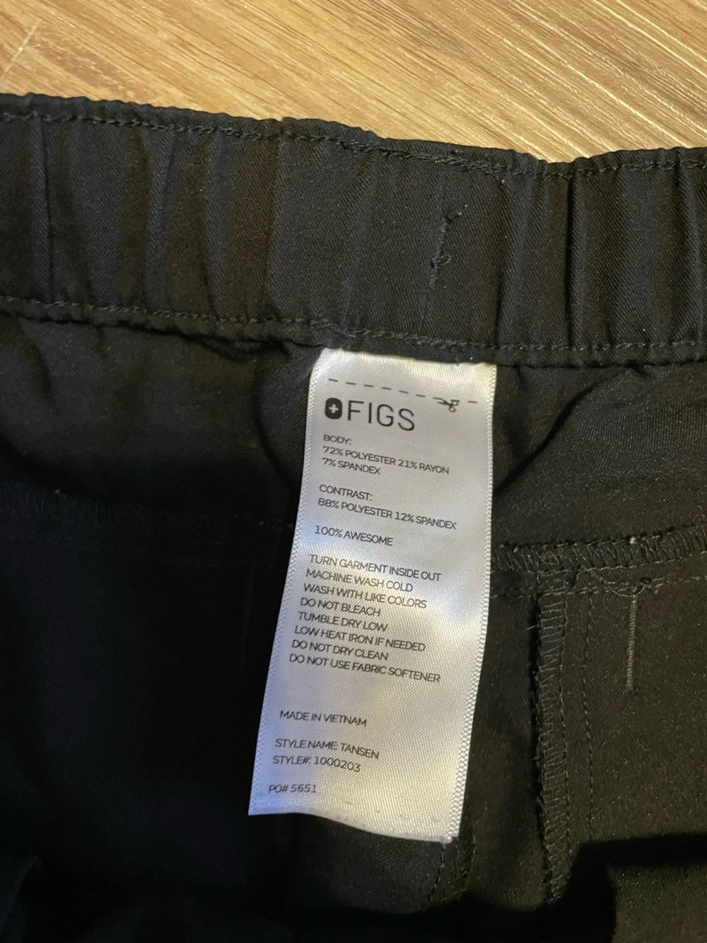 Figs Tansen Black Men’s Jogger Scrub Pants